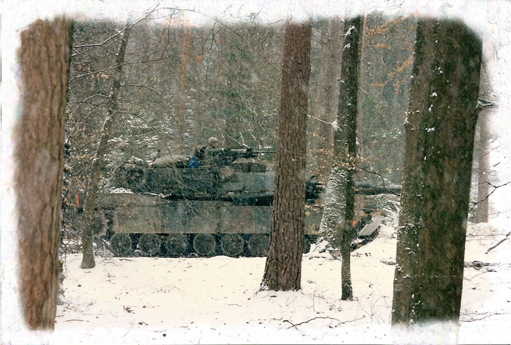 11 ACR M1A1 in a snowy German woods